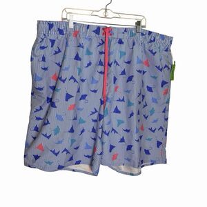 True Nation Stringray Stripe Swim Shorts Trunks Size 4XL Liner NEW Fit by DXL